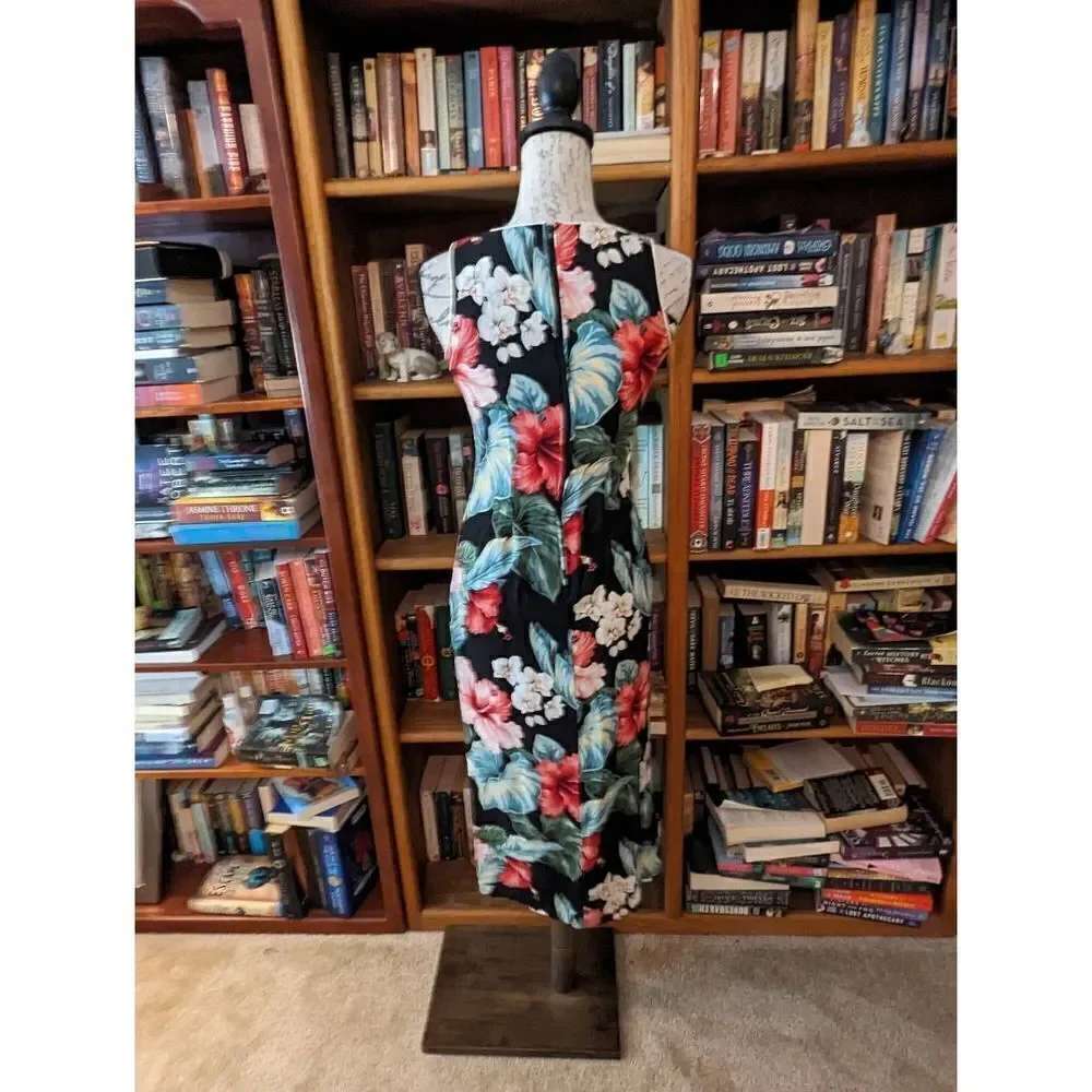 Iolani made in Hawaii vintage aloha dress sleeveless midi sz petite
